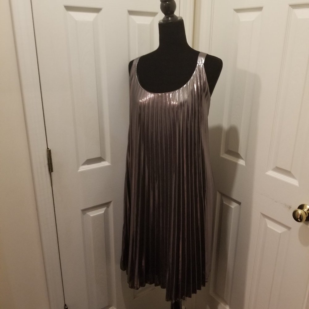 Pleated trapeze styled dress